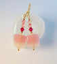 Pink Murano Glass & Crystal Earrings - Birthday, Anniversary, Gifts For Her - Image 5