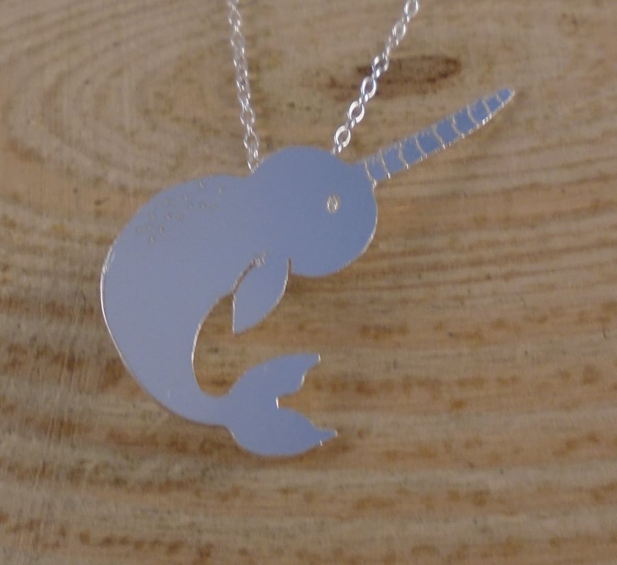 Sterling Silver Narwhal Necklace