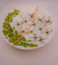 Unique Handmade Fused Glass Bowl "Dogwood" with Kintsugi repair - Image 1