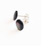 Shell Stud Earrings, Black Lip Mother of Pearl Sterling Silver Studs - Image 7