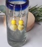 Lemon yellow and white dangly polymer clay earrings  