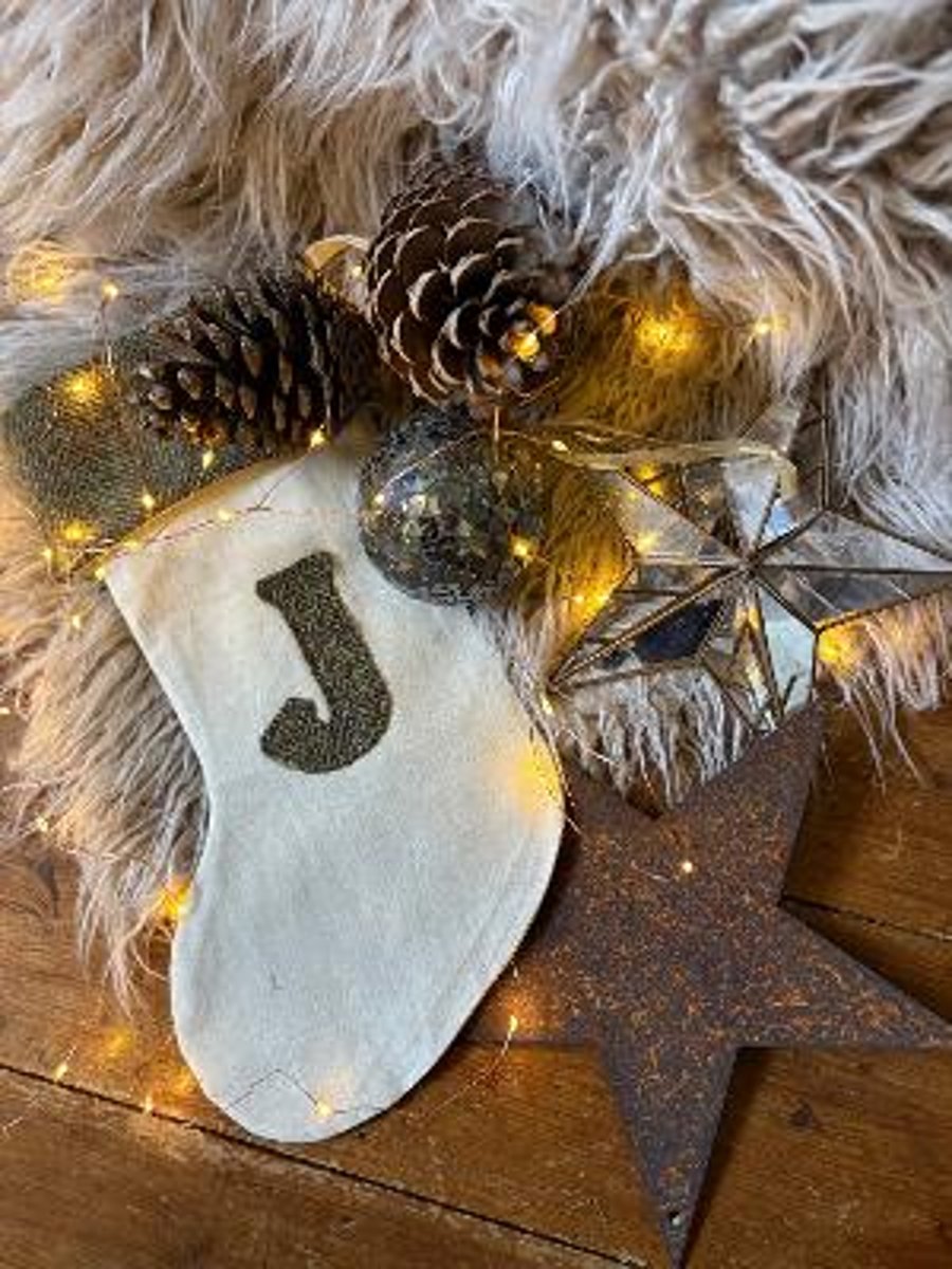 Luxury Harris Tweed Personalised Christmas Stocking