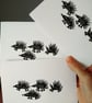 Hedgepigs  -  Hedgehog lino cut print - Image 2