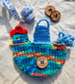 Rainbow chicken pouch cotton coin purse, Birthday gift, Christmas gift - Image 2
