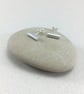 Sterling Silver Stud Earrings, Handmade Silver Bar Earrings - Image 1