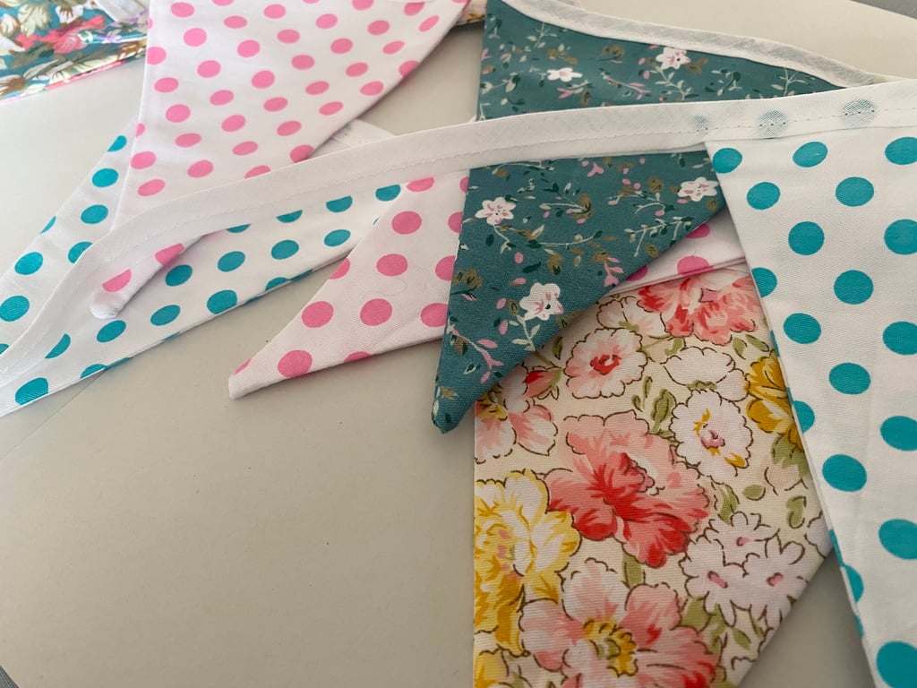 Polka Dots and Flowers Bunting