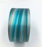 Turquoise and grey anodised aluminium striped cuff - Image 3