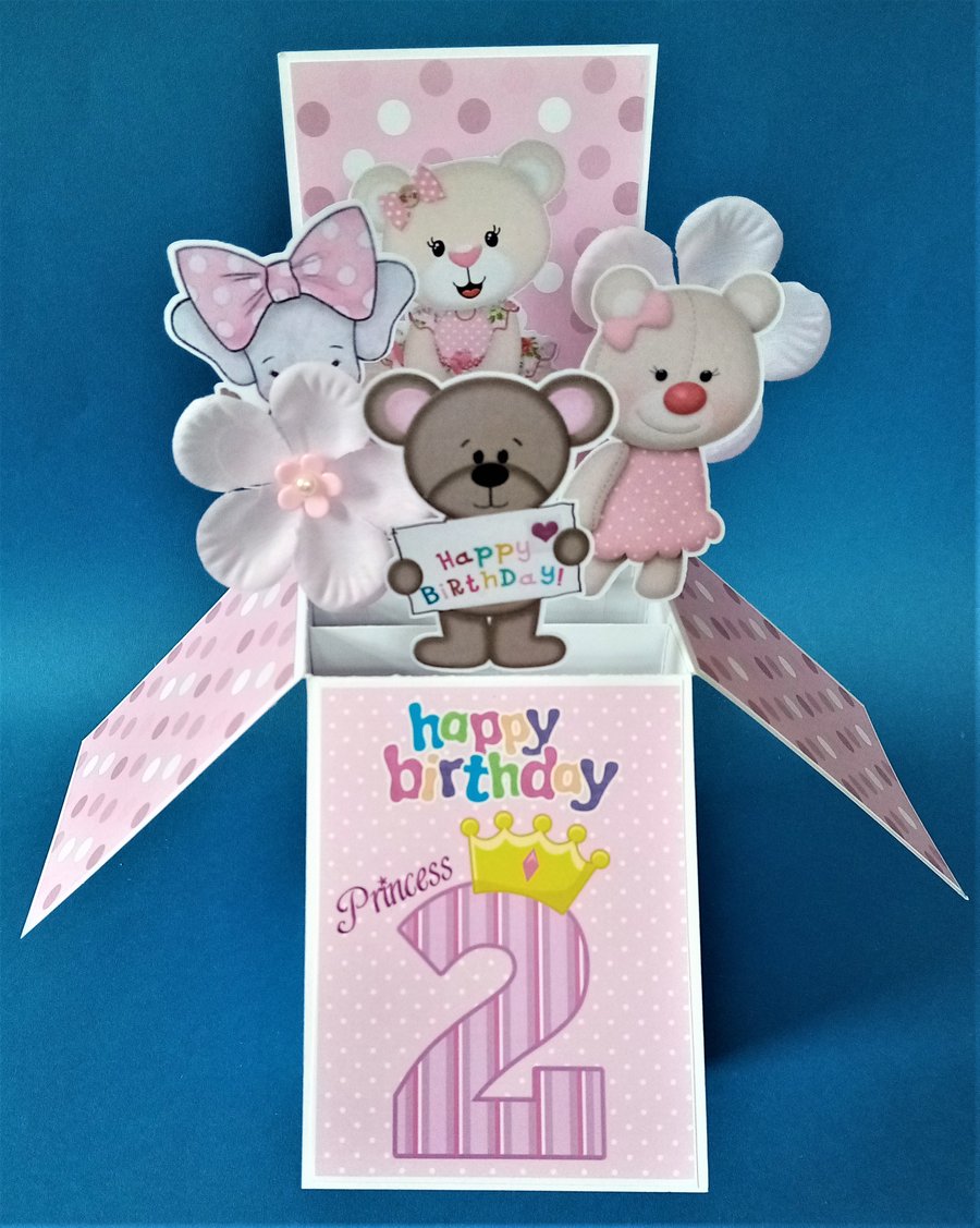 Girls 2nd Birthday Card