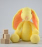Crochet Rabbit Plush: Yellow Bunny Stuffed Animal, Nursery Decor - Image 1