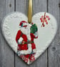 Hanging Wooden Christmas Heart