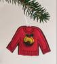 Red Felt Christmas Jumper Tree Decoration