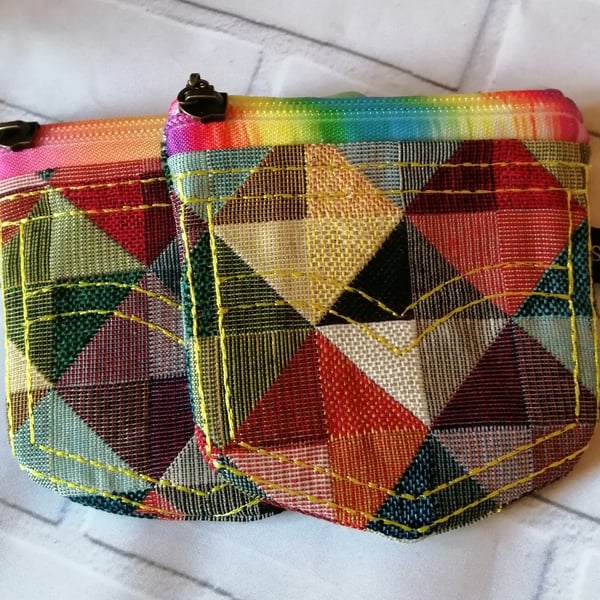 COLOURFUL JEANS POCKET DESIGN PURSE