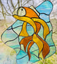 Stained Glass Fish Suncatcher, Glass Art, Nature