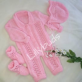 Juliette Romper Set Knitting pattern. 