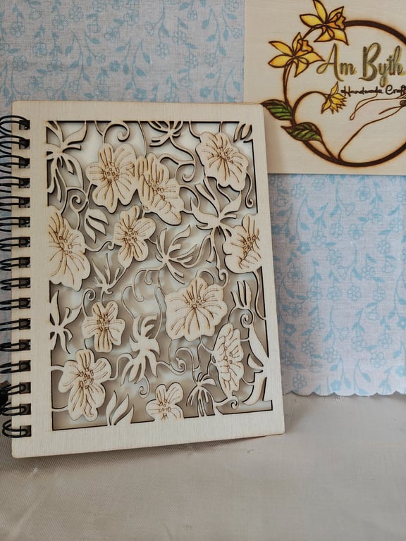Lovely decorative wooden notebook