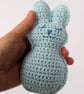 Toy Rattle, Bunny, Rabbit, Crochet Toy, Baby Gift, Cotton yarn, SALE - Image 2