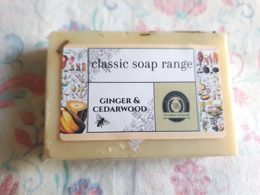 Ginger & Cedarwood Bar Soap, handmade, natural, sustainable - 30% OFF SALE