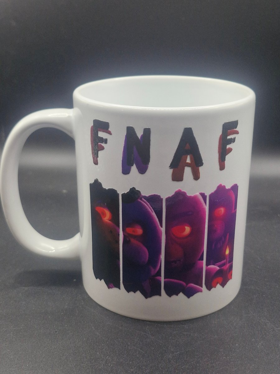 New FNAF Mug Five Nights at Freddy's Neon Horror Movie Gaming Fan Art