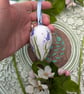 Bluebell hand-painted ceramic bauble decoration  - Image 5