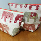 Elephant Makeup and Washbag, Handmade in the UK