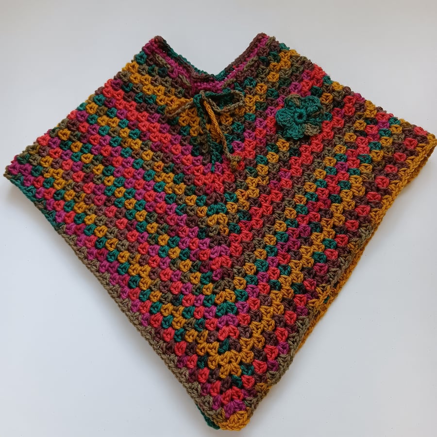 Crochet Child's Poncho (Autumn Gold) - adorable outerwear!
