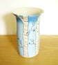 Large Vase - Birch Trees, Sky and Birds - Image 1