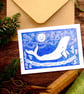Whale and Moon Card - READY TO SHIP