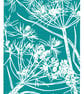 Cow Parsley dark cyan - Handcut Linocut Print - Image 2