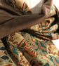 Liberty of London Print Long Scarf.Cotton Tana Lawn and Velvet  