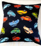 Tossed cars cushion
