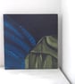 Abstract Original Oil Painting Blue and Moss Green Square  - Image 1