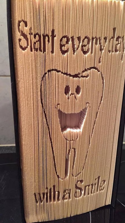 Start every day with a Smile CUT & FOLD Book Folding Pattern - EMAILED PDF