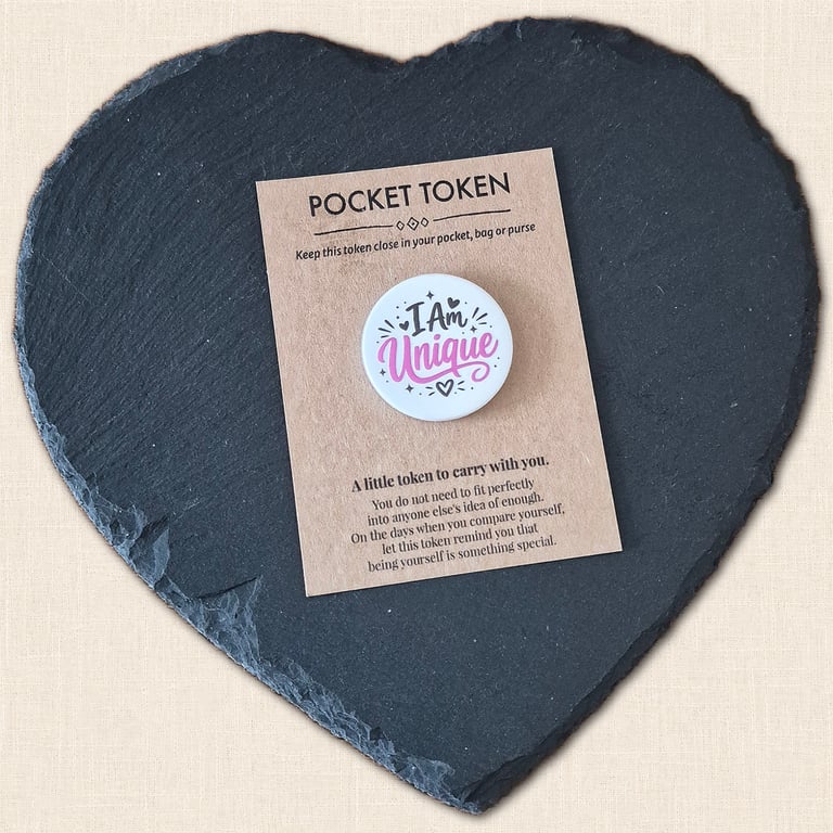 I Am Unique Pocket Token - Little Reminder to Celebrate Being You