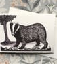 Hand drawn Badger greetings card - Image 1