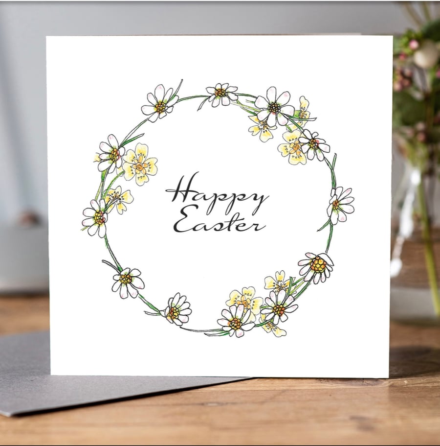 Happy Easter Garland card 
