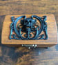 Handmade 3D-Printed Human Skull Mounted on Wooden Chest - 9x5.5x7cm