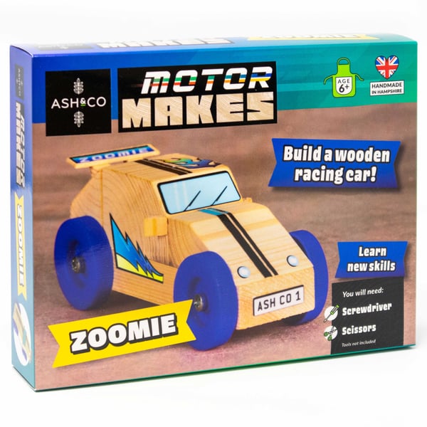 Zoomie the Race Car, Woodwork craft kit for kids 