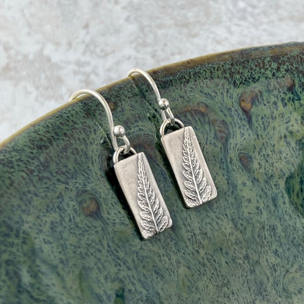 Silver Fern Earrings – Fine Silver