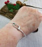 Sterling Silver Bangle with Adjustable fit up to 19.5cms - Image 3