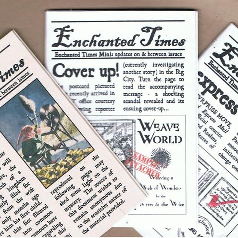 Enchanted Times #3.5 - set of fairy tale mini-zines plus artistamp mini-sheet!