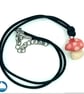Flat top Toadstool Ceramic Necklace - Image 2