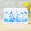 '"Dance, dream & be free”, whispered the butterfly.' Big Blue Butterfly Card