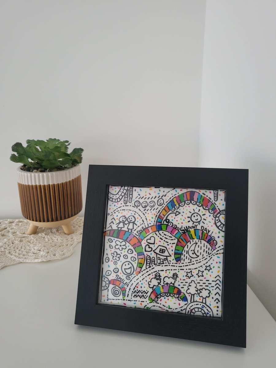 Handmade Polymer Clay Whimsical Home Decoration -  Sunny Day Smiles