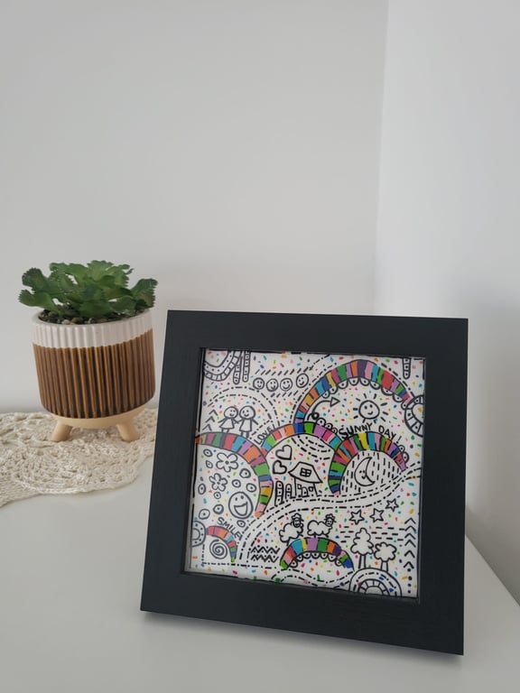 Handmade Polymer Clay Whimsical Home Decoration -  Sunny Day Smiles