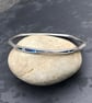 Enamel Bangle, freeform bangle, Blue Ebb & Flow Bangle, enamel, silver bangle, - Image 2