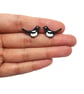 Tiny Magpie Stud Earrings - Handmade - Image 2
