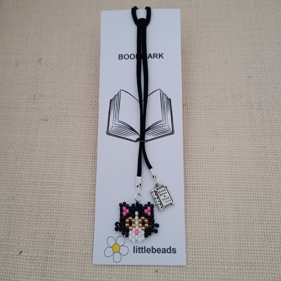 Beaded Cat Bookmark