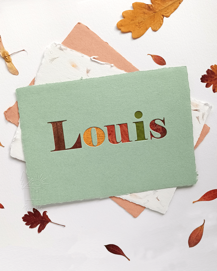 Pressed Flower Name Sign, Custom Made, Bepsoke, Pressed Flowers