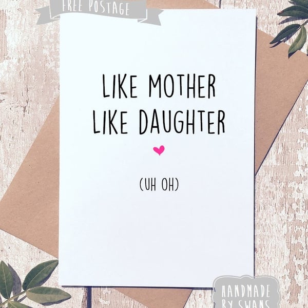 Funny Mum birthday card, Funny card for mum, Funny card for mom, funny card for 