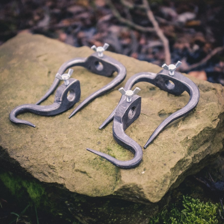 Hand Forged Spit Kit for Campfire Tripod (Add-on product - Tripod not included!)